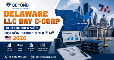 Delaware LLC Hay C-Corp Cho Founder Việt: Gọi Vốn, Stripe & Thuế Mỹ 2026