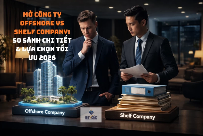 Mở công ty Offshore vs Shelf Company So sánh chi tiết & lựa chọn tối ưu 2026