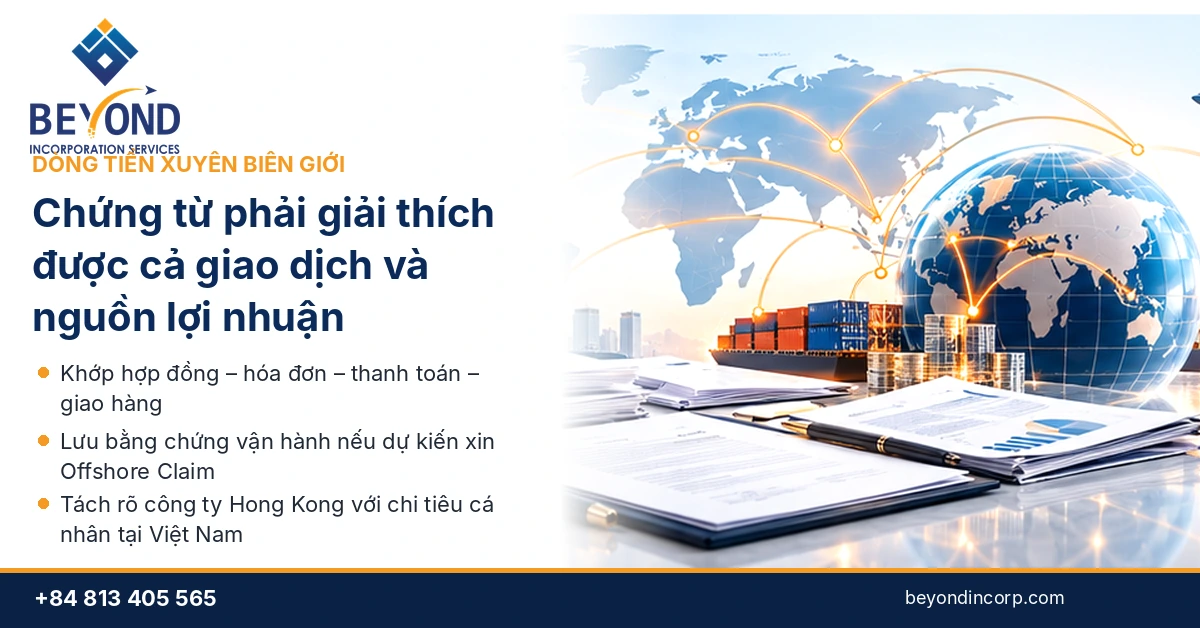 chung tu dong tien offshore claim