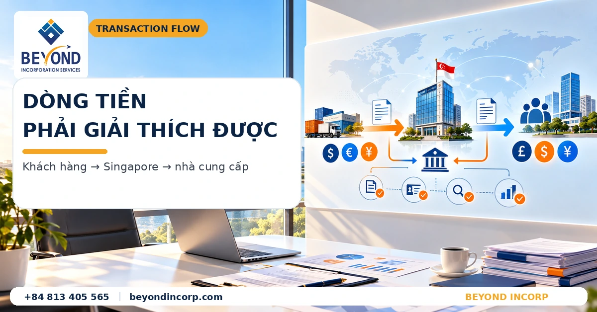 dong tien va transaction flow singapore