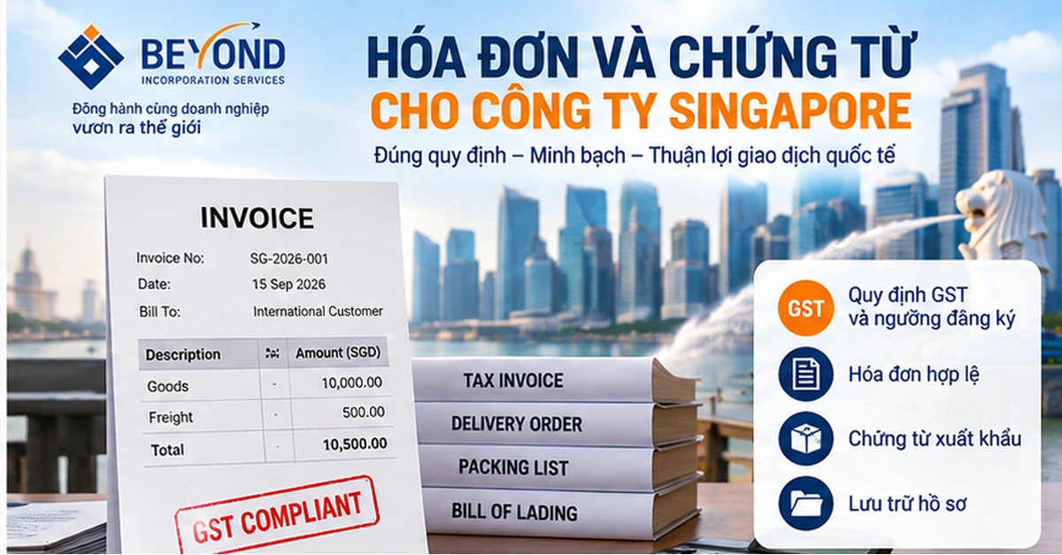GST cho công ty Singapore kinh doanh thương mại hàng hóa