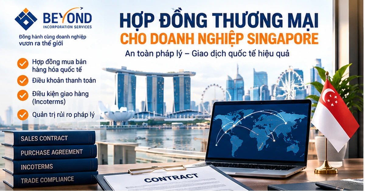 Hợp đồng và hóa đơn cho công ty Singapore thương mại hàng hóa